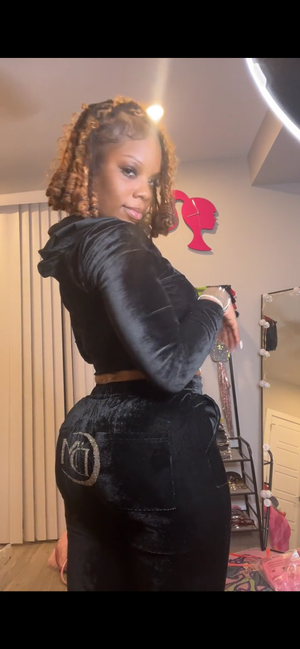 Velvet Moon ‘Beauty in Black’ Velour Set